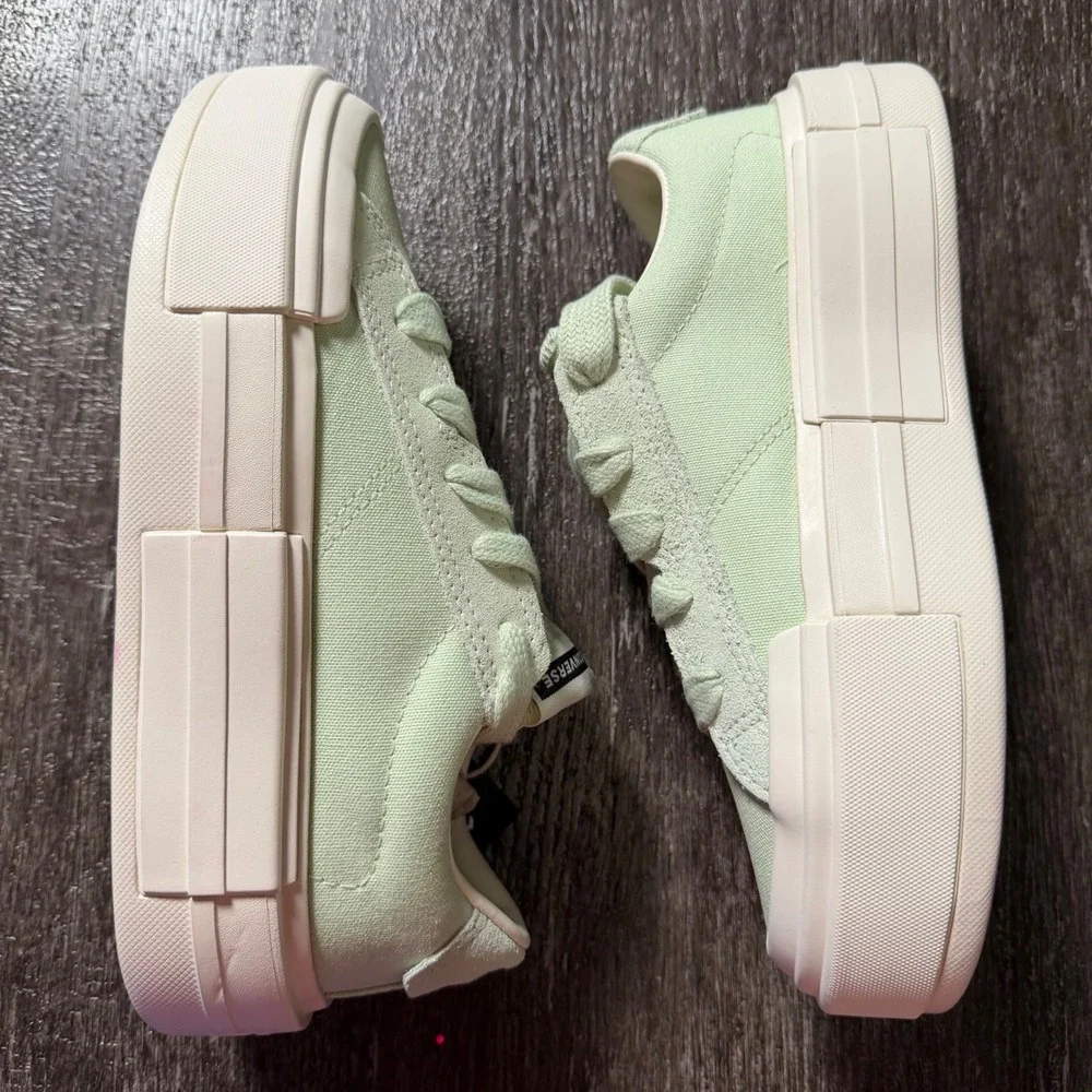 Converse All Star Cruise Women 6.5 Green Platform Low Top Shoes Sage Sneakers